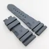 26mm Gray Rubber Watch Band 22mm Pin Buckle Strap Fit for PAM PAM 111 Luminor Radiomir Wirstwatch