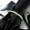 Vintage Women Roman Letter Bangle Bracelet Black Gold Numeral Color Cuff Bangles Stainless Steel Jewelry