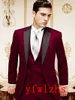 Tuxedos de noivo bonito dois botões de terno de homem de lapela de lapela no casamento/baile/jantar homem blazer calça coletes