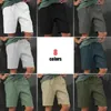 Shorts masculinos de verão masculino shorts shorts de linho de algodão shorts masculinos multi -bolsos de cordão de corte de gole de corredor