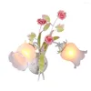 Wandlampen Noordelijke lamptuin SCONCE CREATIEVE DUBBELE HOOFD Kinderkamer Living Decoratie Licht Slaapkamer Bedlichtlichten