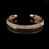 Bracelet classique pavé cristal Zircon bracelets pour femmes brillant cubique zircone CZ réglable hommes Pulsera bijoux de luxe Bracelet ouvert