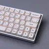 Tangentbord minimalistisk vit honungsmjölk 137 nycklar färgämne-sub xda-profil PBT KeyCap Japansk anpassad personlighetstangent för mekaniskt tangentbord