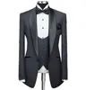 Blazer da sposa moda uomo smoking slim fit nuovo arrivo per lo sposo scialle nero risvolto abbigliamento per eventi aziendali