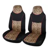 New 1/2pcs Front Car Seat Cover Universal Fit for Most Bucket Seat Golden Leopard Print Car-Styling Fashion Car Accessories
