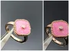Moderingontwerpers roze vierbladige klaver ringen sieraden voor vrouwen geschenk roestvrij staal luxe Jewellerey bruiloft