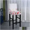 Крышка стулья ERS Bar Stool Etching Emovable High Er Sleer Sleer Protector для коротки