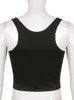 Tanques femininos Camis Sweetwn Spring Summer Summer Black Tops Tops Women Up Straps Corsets