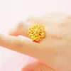 Wedding Rings Fashion 24K Gold For Women Big Peacock Engagement Ethnic Trendy Jewelry Wholesale Edwi22