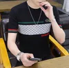 メンズTシャツ刺繍編みTシャツo-neck hommeクラブ衣装ブリティッシュスタイルプルオーバーサウザンドバードチェックメンズデシンガーシャツ