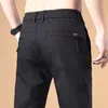 Pantaloni da uomo Primavera Estate Pantaloni casual da uomo Pantaloni dritti slim fit sottili Pantaloni kaki Elasticità Seta di ghiaccio Pantaloni casual da uomo 230316