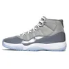 Nouveau 11s Bred Velvet Jump Man 11 Chaussures de basket-ball Big Size 13 Cherry 11s Cool Grey Ciment Universit