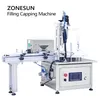 ZONESUN Automatic Filling Capping Machine With Conveyor Peristaltic Pump Tabletop Perfume Liquid Vial Roll-on Bottle ZS-AFC1Z