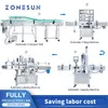 ZONESUN Automatic Liquid Filling Capping Labeling Machine Production Line Bottle Unscrambler Magnetic Pump ZS-FAL180X4