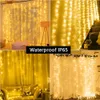 LED -remsor 3M USB Fairy Lights LED Curtain String Light Garland Festoon för rumsfönster 2023 Ramadan Christmas Outdoor Wedding Home Decor P230315