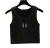 Designer Tank Top Anagram-embroidered Women Top Shorts Yoga Suit Sticked Vest Sleeveless Sportswear Fitness Sports Mini Outfits Elastic Women Knits Tank Top S-XL