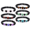 Strand Haute Qualité Marque Lave Volcanique Pierre Naturelle Noir Perlé Religieux Tête De Bouddha Bracelets Pour Femmes Unisexe Réglable Bijoux