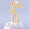 Hangers Racks 5 Pcs Clear Acrylic Clothes Hanger with Gold Hook Transparent Shirts Dress Hanger with Notches for Lady Kids 230316