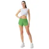 L-8240B Shorts de ioga de cintura alta respirável tecido Swift forrado curto 2,5 cm de comprimento Shorts de corrida