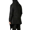 Men's Trench Coats Steampunk Men Gothic Male Hooded Irregular Red Black Trench Vintage Mens Outerwear Cloak Fashion trench coat men X9105 230316