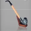 Smoking Pipes Long rod bamboo imitation wood, dry smoke, flat mouth pipe, old style gift box,