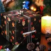 Papel de regalo 5 hojas 70x50cm Envoltura de regalos de Navidad Papel Kraft Elementos de Navidad Presente Envolturas de embalaje de bricolaje para cumpleaños Fiesta de Navidad 230316