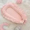 Beddengoedsets Verwijderbaar slapende nest voor babybedwieg met kussenspelen Pladen COT kinderpokje peuter baby Cradle Matras 230316