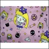 Fabric And Sewing Japan Cartoon Sailor Moon Luna Handmadework Cotton Canvas Bag Pillow Diy Tablecloth Curtain Sofa 91Cm145Cm T200810 Dh8Iv