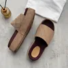 2023 Damskie Kapcie mody haftowane płótno projektanty ślizgowe poślizgnięcia się na pantoflu dziewcząt 60 mm Supper Sandały platformowe Rozmiar 35-45