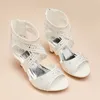 Sandalen Dream Pairs Kinder Mädchen Sandalen mit niedrigem Absatz, süßes Partykleid, Prinzessinnen-Sandalen, Strasssteine, Nieten, Verzierung, modische Mädchenschuhe 230316