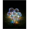 LED-Saiten Bobo Ball Linie mit Stick Wave String Ballon leuchten für Weihnachten Halloween Hochzeit Geburtstag Home Party Drop Lieferung Dhfgr