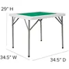 Flash Meble 34 5 kwadratowy 4-graficzny stół do gry karcianej z zieloną grą powierzchni i kubki Uchwyt Eureka Camp