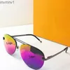 2023 Vintage Brand Designer Sonnenbrille im Uhrzeigersinn Z1020 Farbgefarbiger Gradientenspiegel oder charakteristische Frauen Randless Männer Klassiker Retro Double Metal L 7W9M