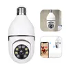 IP Cameras E27 Bulb Wireless Surveillance Camera 5G Wifi Night Vision Auto Human Tracking Home Panoramic Video Security Protection Monitor 230314