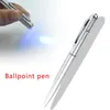 Silver Counterfeit Pen Uv Led Light Invisible Ink Ink Meterial Supplies Plastic School Office Pen Invisible With Ball N0J1