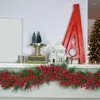 Flores decorativas 5x de 6,39 pés Berry vermelho Garland de Natal Flexível Artificial para decoração de decoração de lareira