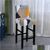 Крышка стулья ERS Bar Stool Etching Emovable High Er Sleer Sleer Protector для коротки