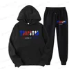 Herren Trainingsanzüge Trainingspak Trapstar Merk Gedrukt Sportkleding Mannen 16 Farben Warm Twee Stukken Set Losse Hoodie Sweatshirt Broek CapuM T230316