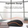 Wired Mouse Laptop Frosted Mini Optical Ergonomic USB 3 Buttons Lightweight Portable Home Office Mice PC Accessories Computer