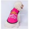 Abbigliamento per cani 15 colori all'ingrosso cotone sublimazione cani camicie estate pet camicia gilet stampato carino traspirante cucciolo felpa cucciolo animale domestico Dhsnj