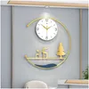 Wall Clocks Modern Art Fun Metal Clock Living Room Gold Chic Stylish Watch Bedroom Silent Simple Horloge Murale Home Decor Drop Deli Dhva4