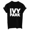 Coton nouvel été Ivy Park femmes t-shirt décontracté drôle en vrac blanc hauts noirs t-shirt Hipster rue à manches courtes femme chemises