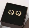 2style 18K Gold Plated Luxury Brand Designers V Lettere Ear Stud 925 Argento Geometric Women Circle Crystal Rhinestone Pearl Earring Jewerlry