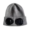 Aviator Lens Plus Velvet Knit Hat Winter Cold Warm Wool Hats Men And Women Joker Glasses Cold Cap