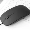 Mouse muto cablato Ufficio aziendale Luce ultrasottile scorrevole 2,4 GHz Suono ergonomico del computer Mouse USB silenziosi per laptop desktop