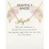 Fashion Gold Angel Letters Wing hanger vrouw ketting ontwerper sieraden Zuid -Amerikaanse legering verzilverde ketting mans kettingen choker met kaartvriend cadeau