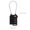 Door Locks 4pcs Luggage Combination Lock Portable TSA Approved Security Cable Luggage Lock 3-Digit Combination Password Lock Padlock 230314