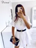 Casual Dresses DiCloud Boho White Cotton Summer Dresses For Women 2022 Loose Pregnancy Dress Elegant Party Wedding Tunic Female Clothing W0315