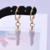 Boucles d'oreilles créoles émail rouge Chili délicat femmes porte-bonheur poivre Pendientes mode cadeau de mariage fabrication de bijoux en gros