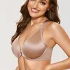 Bras DELIMIRA Women's Front Closure Bra Plus Size Seamless Unlined Racerback Underwire Bras For Women D DD E F G H 230316